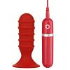 Анальный плаг Menzstuff ribbed torpedo vibr. 4inch red