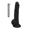 Фаллоимитатор-массажер Premium Silicone Dildo Black цвет черный цена 3827 руб