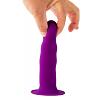 Фаллоимитатор-массажер Premium Silicone Dildo violet длина 17.0 см