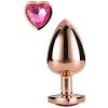 Массажер для анальной стимуляции из металла Gleaming Love Rose Gold Plug Small цвет розовый цена 1529 руб