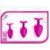 Массажер для анальной стимуляции Luxe Bling Plugs Training Kit Pink