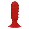 Массажер для анальной стимуляции MENZSTUFF RIBBED TORPEDO PLUG 4INCH RED