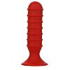 Массажер для анальной стимуляции MENZSTUFF RIBBED TORPEDO PLUG 5INCH RED