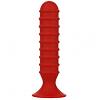 Массажер для анальной стимуляции MENZSTUFF RIBBED TORPEDO PLUG 6INCH RED