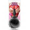 Массажер для анальной стимуляции Pom Plugs Fur Pom Pom Black из Силикон