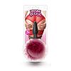 Массажер для анальной стимуляции Pom Plugs Fur Pom Pom Burgundy цвет красный цена 2394 руб