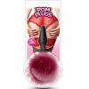 Массажер для анальной стимуляции Pom Plugs Fur Pom Pom Burgundy из Силикон