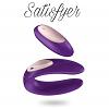 Вибратор для пар Partner Plus Remote Couples Vibrator перезаряжаемый Satisfyer цвет фиолетовый цена 7046 руб