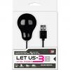 Вибратор-яйцо с пультом USB черный из ABS