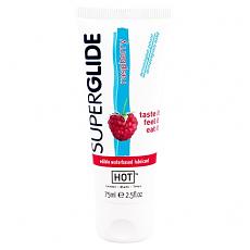 Superglide Raspberry съедобный лубрикант со вкусом малины 75 мл.