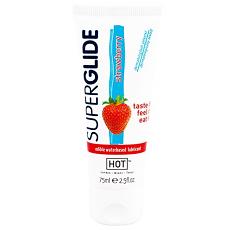 Superglide Strawberry съедобный лубрикант со вкусом клубники 75 мл.
