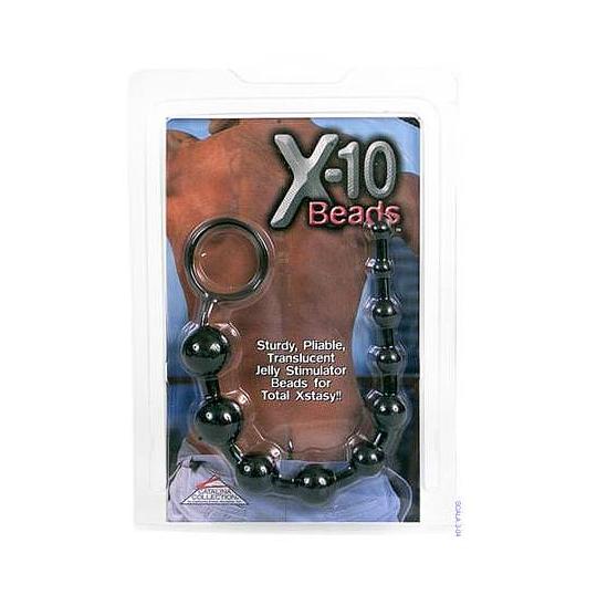 Анальная цепочка X-10 Beads цвет черный