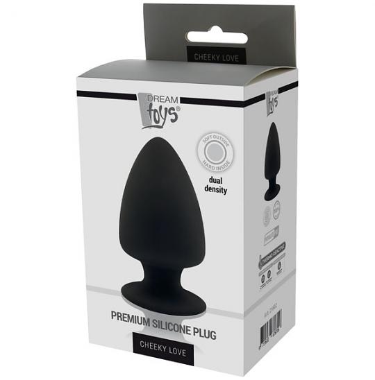 Анальная втулка Cheeky Love Premium Silicone Plug M цвет черный