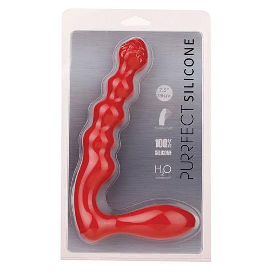 Анальный массажер Purrfect Silicone Butt Plug red цвет красный