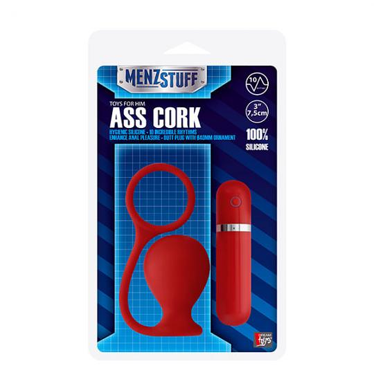 Анальный плаг Menzstuff Ass Cork red цвет красный