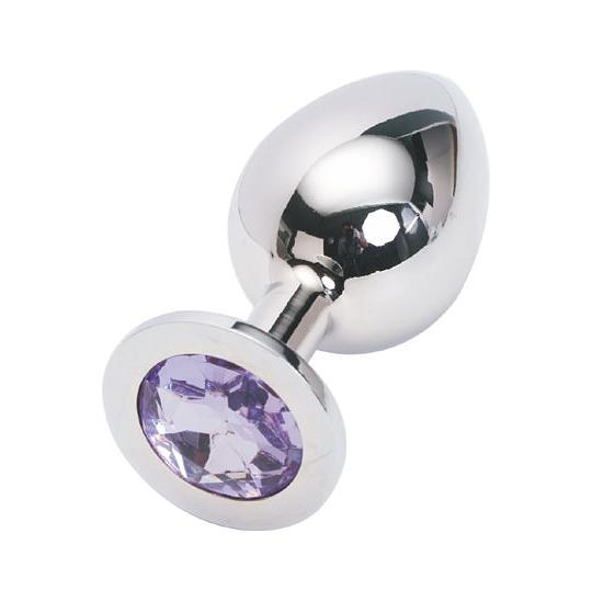 Анальный плаг Silver Butt Plug Baby Purple цвет белый