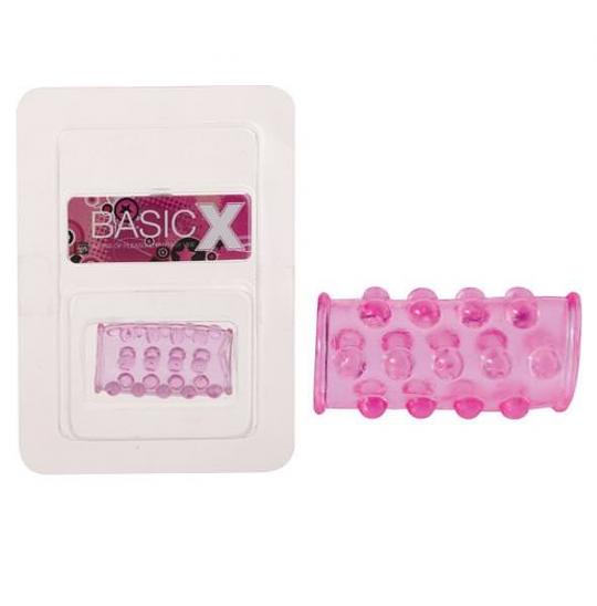 Эрекционное кольцо BasicX TPR Sleeve Pink цвет розовый