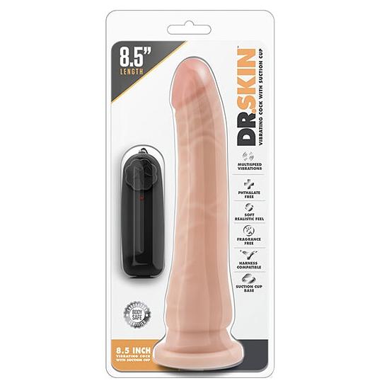 Фаллоимитатор на присоске с вибрацией Dr Skin 8.5inch Realistic Dildo цвет телесный