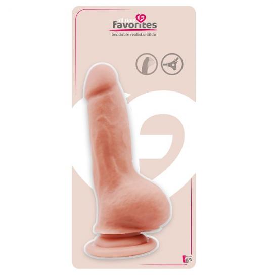 Фаллоимитатор-массажер All Time Favorites Bendable Dildo Flesh цвет телесный