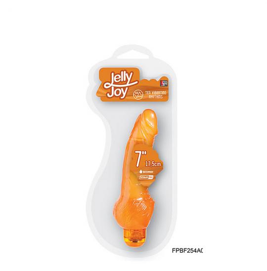 Гелевый вибратор Jelly Joy Yellow 17 см цвет желтый