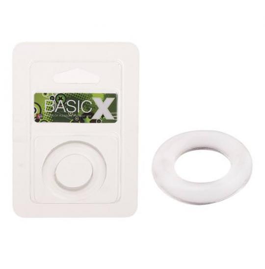Клиторальный стимулятор - кольцо BasicX TPR Clear цвет белый