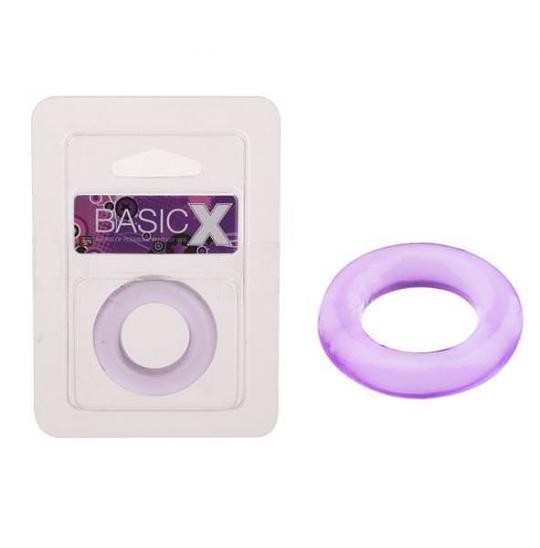 Клиторальный стимулятор - кольцо BasicX TPR Purple цвет фиолетовый