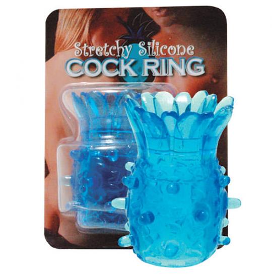 Клиторальный стимулятор - кольцо Silicon Tickler Cock Ring цвет голубой