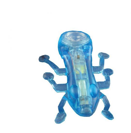 Клиторальный стимулятор с вибрацией Жук цвет голубой
