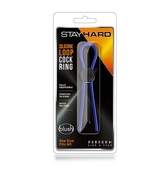 Клиторальный стимулятор-кольцо Stay Hard Silicone Loop Cock Ring Blue