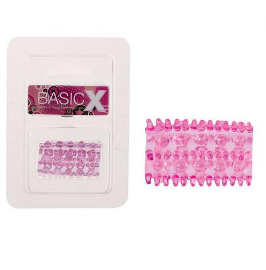 Кольцо для стимуляции клитора BasicX TPR Sleeve Pink цвет розовый
