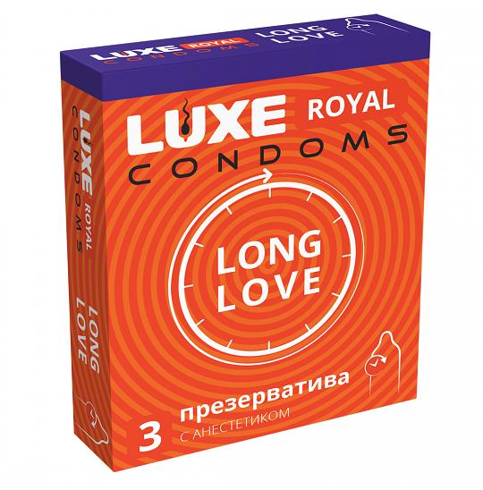 Luxe Royal Long Love Презервативы гладкие продлевающие с добавлением анестетика