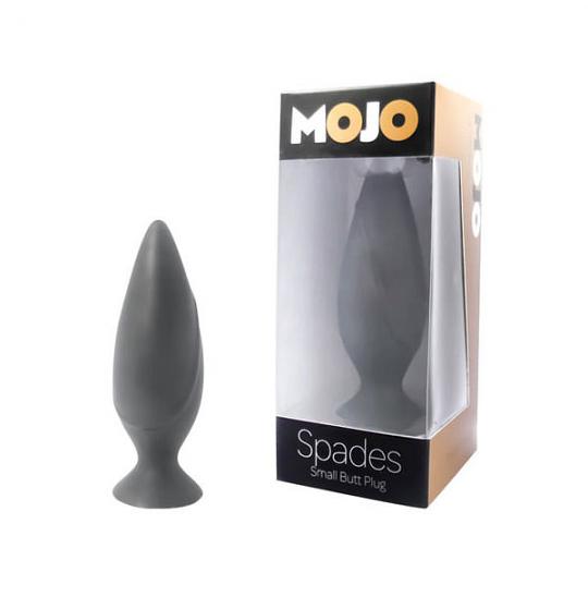 Массажер для анальной стимуляции Mojo spades small butt plug black цвет черный