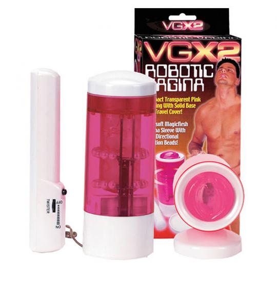 Массажер для мужчин - вагина с вибратором Robotic Vagina цвет розовый