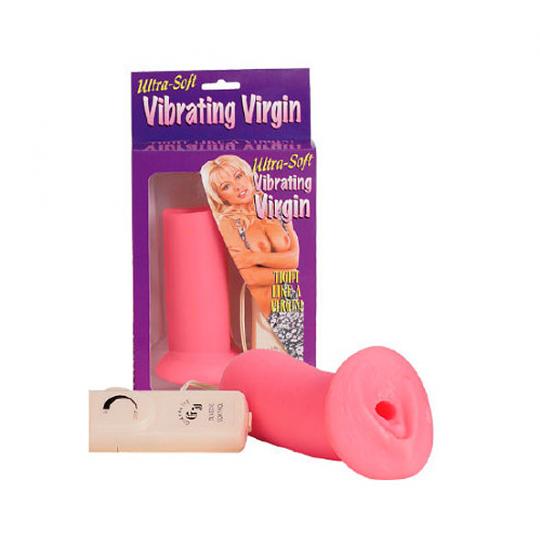 Массажер для мужчин - вагина с вибратором Vibrating Virgin цвет розовый