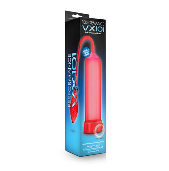 Массажер для мужчин вакуумный Performance Vx101 Male Enhancement Pump Red цвет розовый