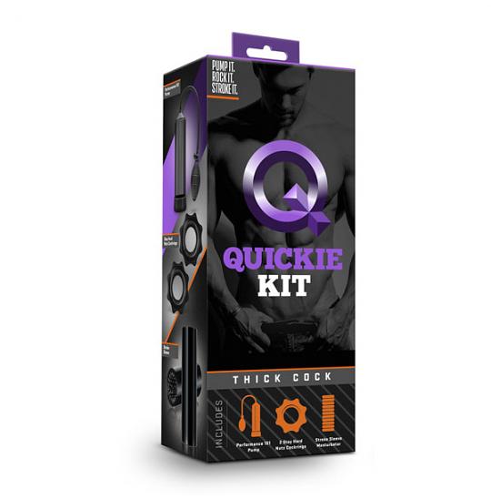 Массажер для мужчин вакуумный Quickie Kit Thick Cock Black цвет черный