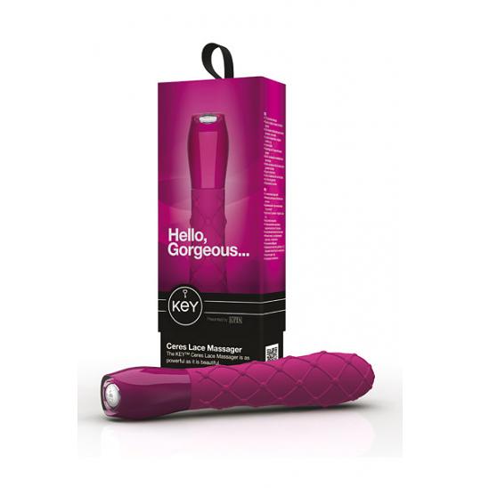 Мини вибратор Key Ceres Lace Massager цвет розовый