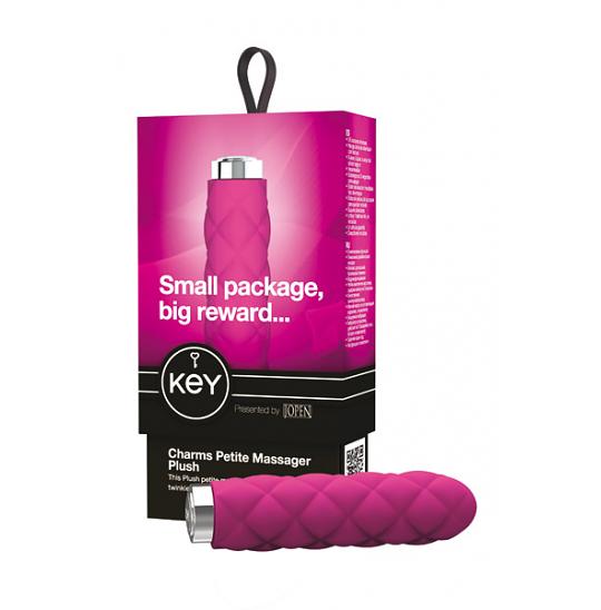 Мини вибратор Key Charmes Petite Massager Plush цвет розовый