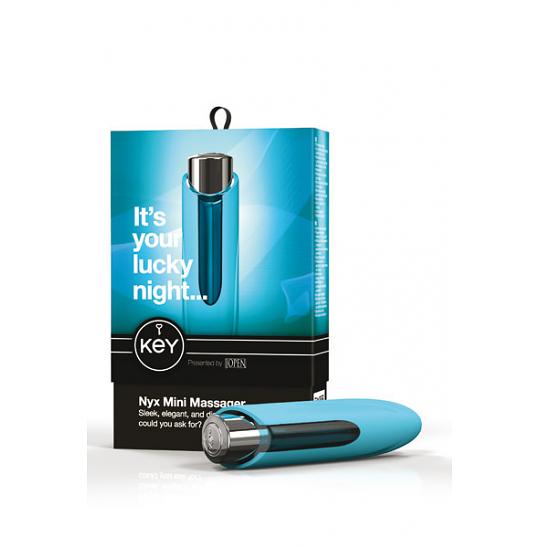 Мини вибратор Key Nyx Mini Massager Robin Blue цвет голубой