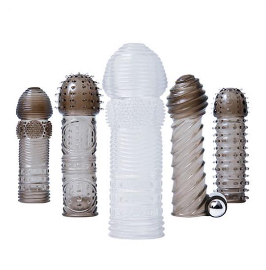 Набор насадок для члена Vibrating Penis Sleeve Kit цвет белый