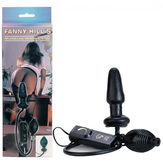 Надувной анальный вибромассажер Fanny Hills цвет черный