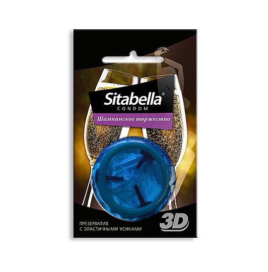 Насадка стимулирующая Sitabella 3D Шампанское торжество цвет синий