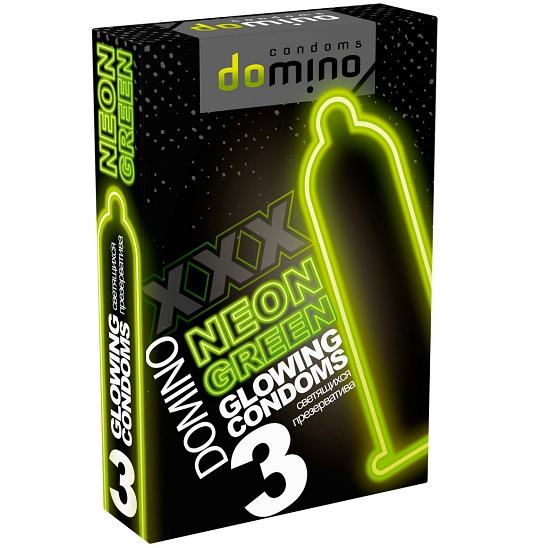 Презервативы Domino Neon Green 3шт.