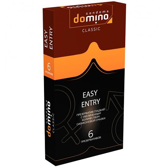 Презервативы гладкие с увеличенным количеством силиконовой смазки Domino Classic Easy Entry