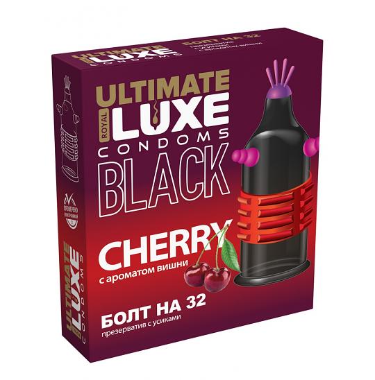 Презервативы Luxe Black Ultimate Болт на 32 (вишня)