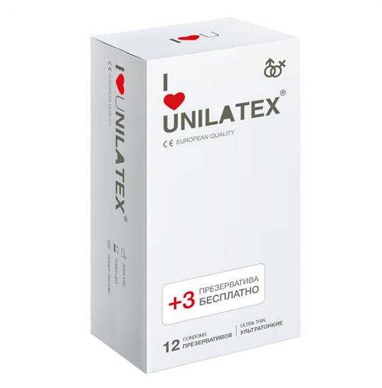 Презервативы Unilatex Ultrathin 12+3 шт.