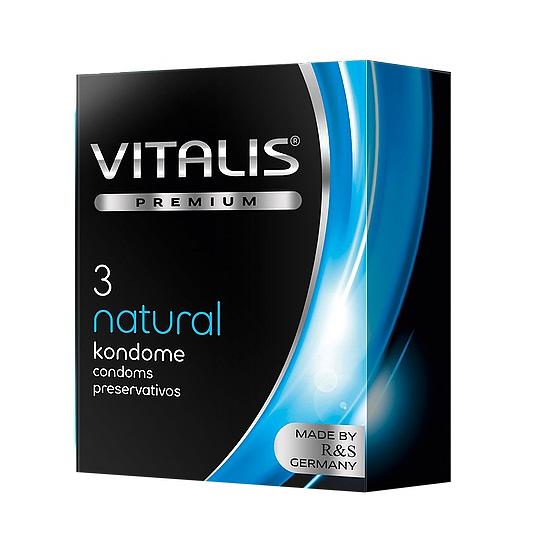 Презервативы Vitalis Германия Premium №3 natural - классические (ширина 53mm)