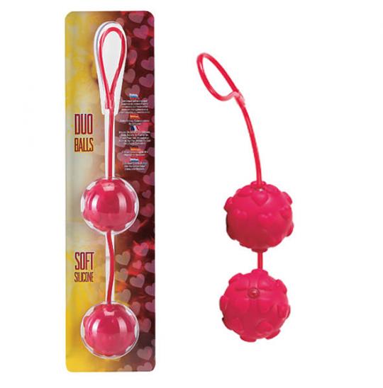 Шарики вагинальные Duo Balls Silicone Red цвет розовый