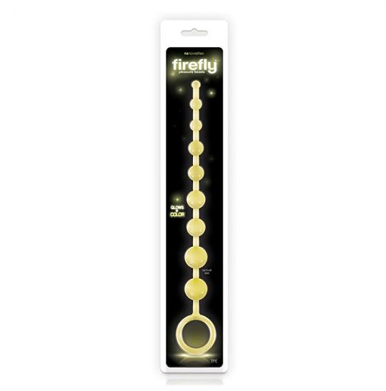 Цепочка шариков для массажа Firefly Pleasure Beads Yellow цвет желтый