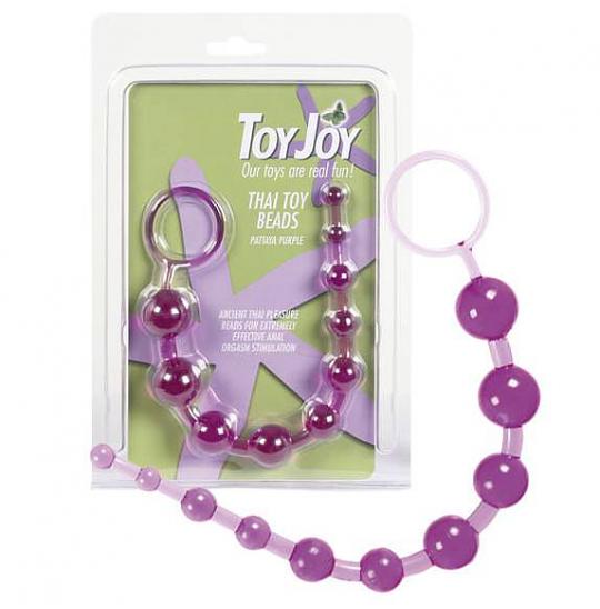 Цепочка шариков для массажа Thai Toy Beads purple цвет фиолетовый